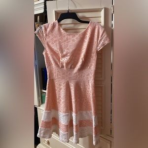 Pink and white dress